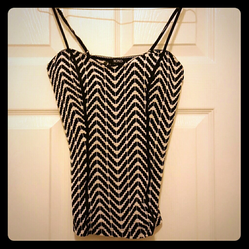Black and white striped camisole